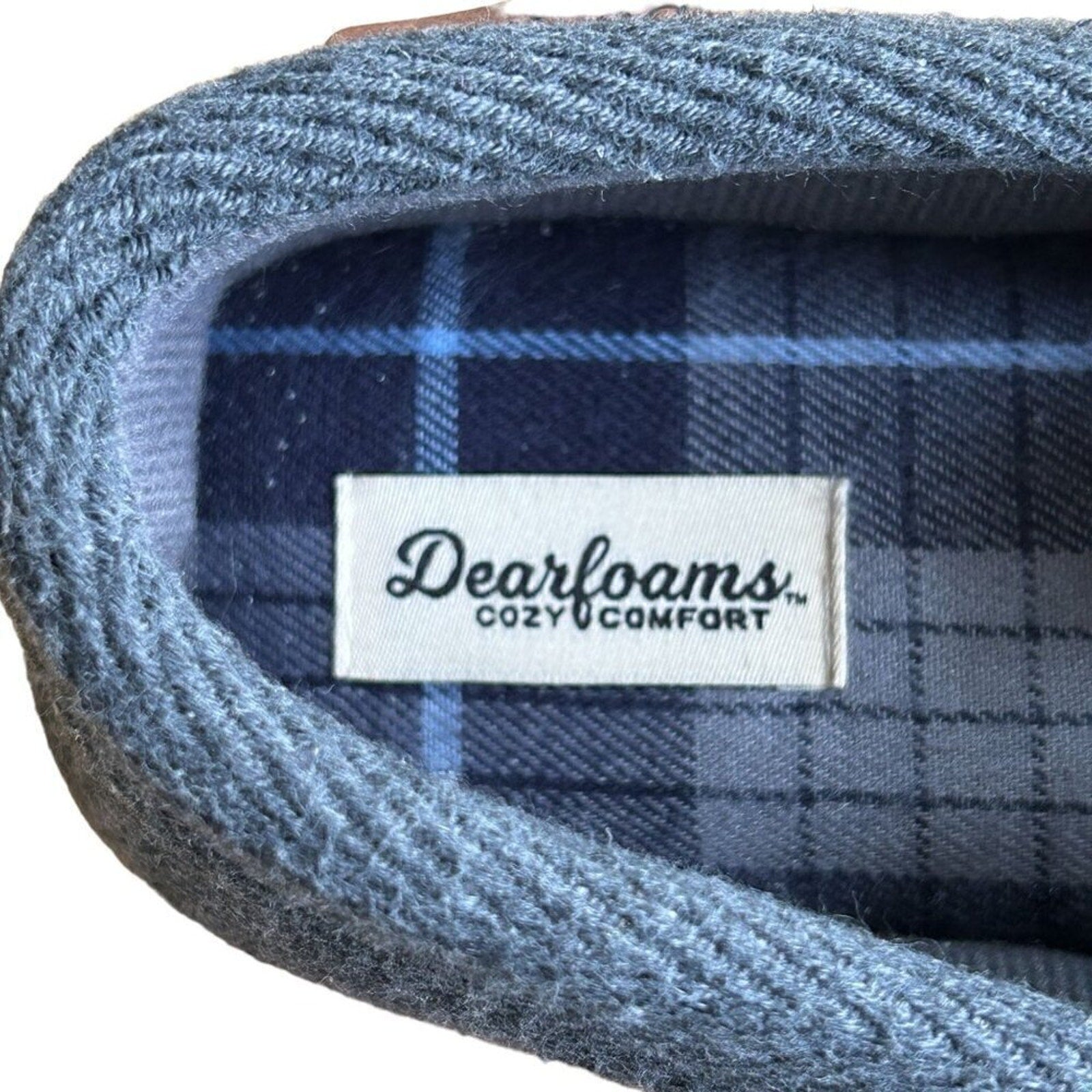 Dearforms Slippers Men's Size 7-8 US, 40-41 EUR Grey Cozy Comfort Grey Tan #S5