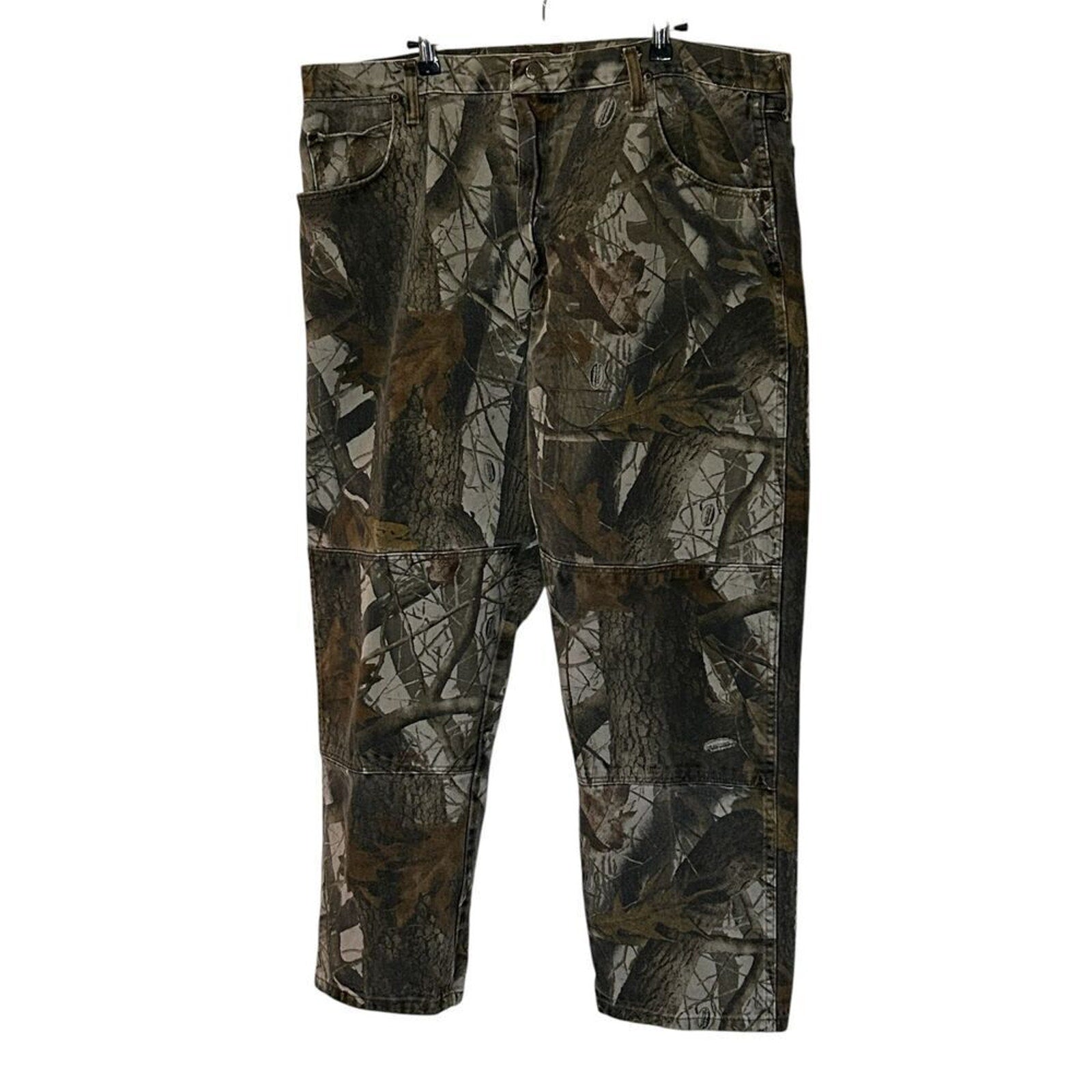 Wrangler Hunting Pants Men Size 42 x30 Realtree Hardwoods Camo Dubl. Knee