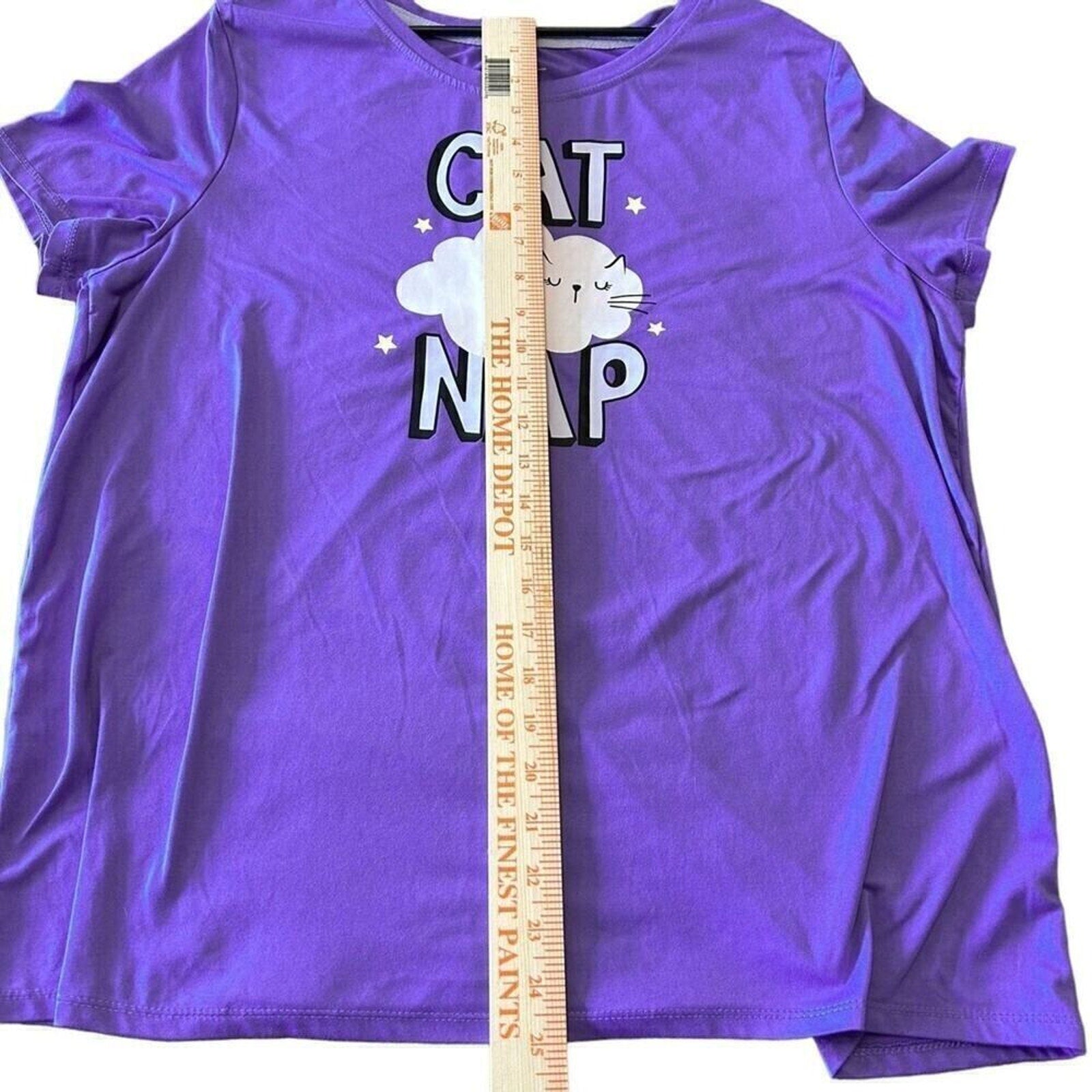 Secret Treasures, Cat Nap, T-Shirt Purple Size L (12-14) # 1117