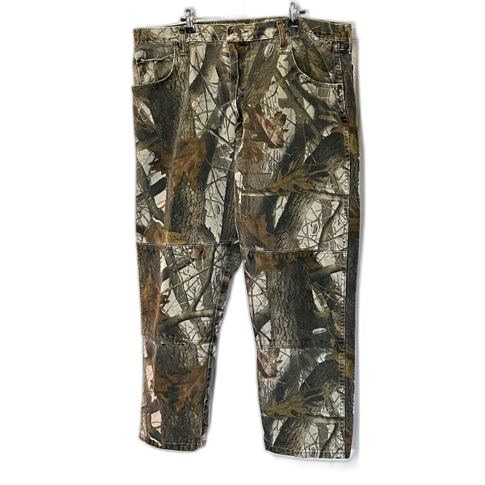 Wrangler Hunting Pants Men Size 42 x30 Realtree Hardwoods Camo Dubl. Knee