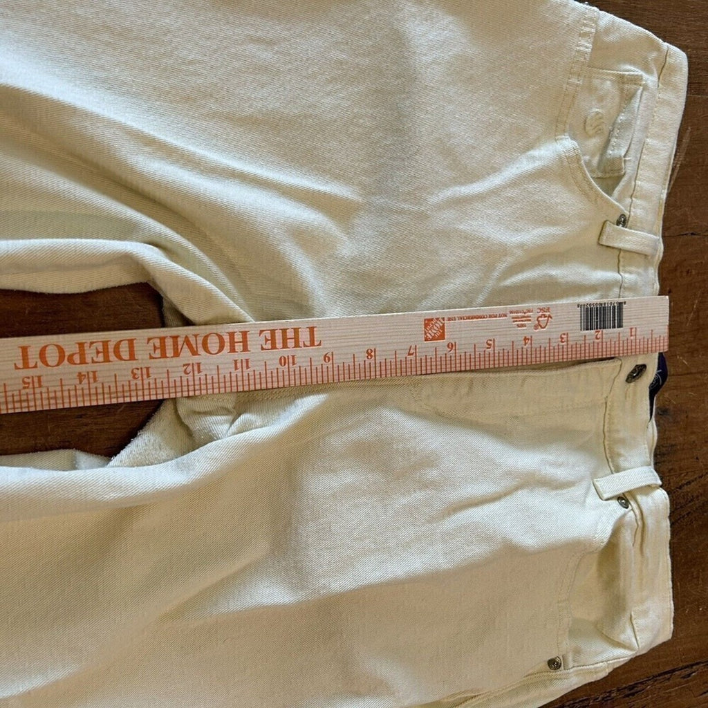 Gloria Vanderbilt High-Rise Jeans, Baby Yellow (not white), Size 14, #1115