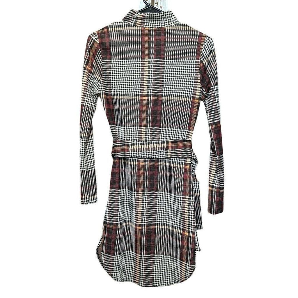 Fashion Nova “Warm It Up” sleeveless plaid mini dress size M #HB