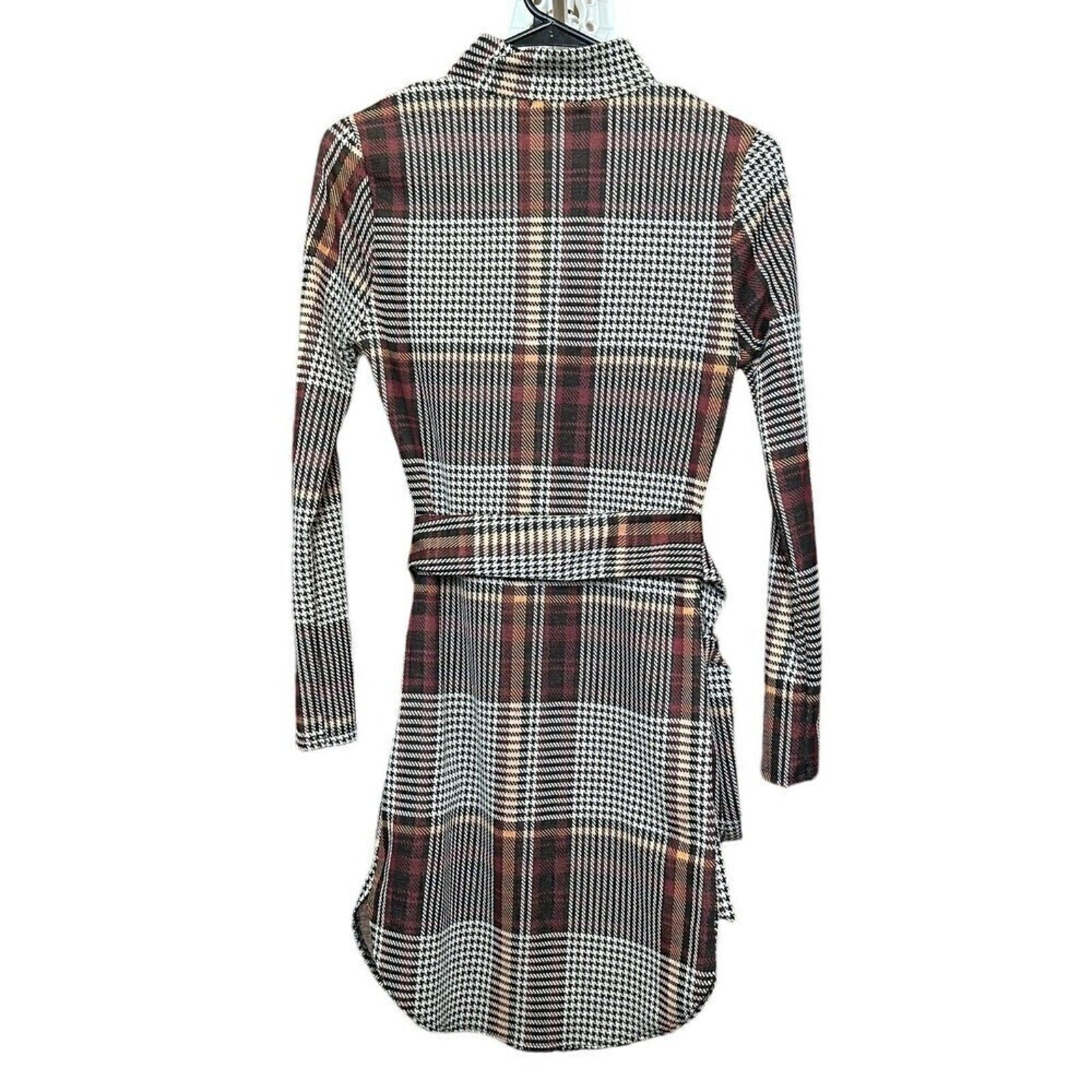 Fashion Nova “Warm It Up” sleeveless plaid mini dress size M #HB