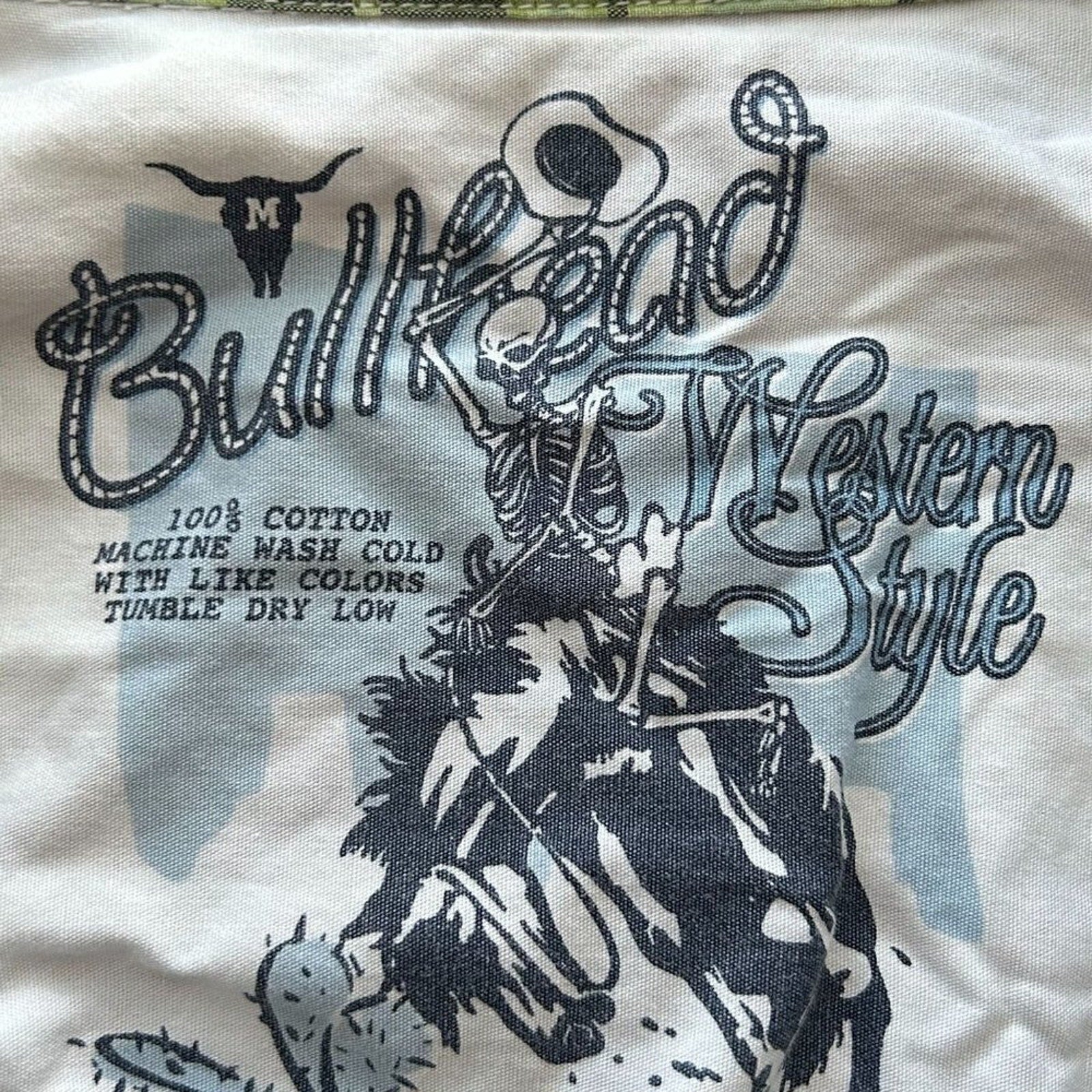 Bullhead Men's Size M Shirt Pearl Snap Western Cowboy Rodeo Lg. Sleeve #B1460