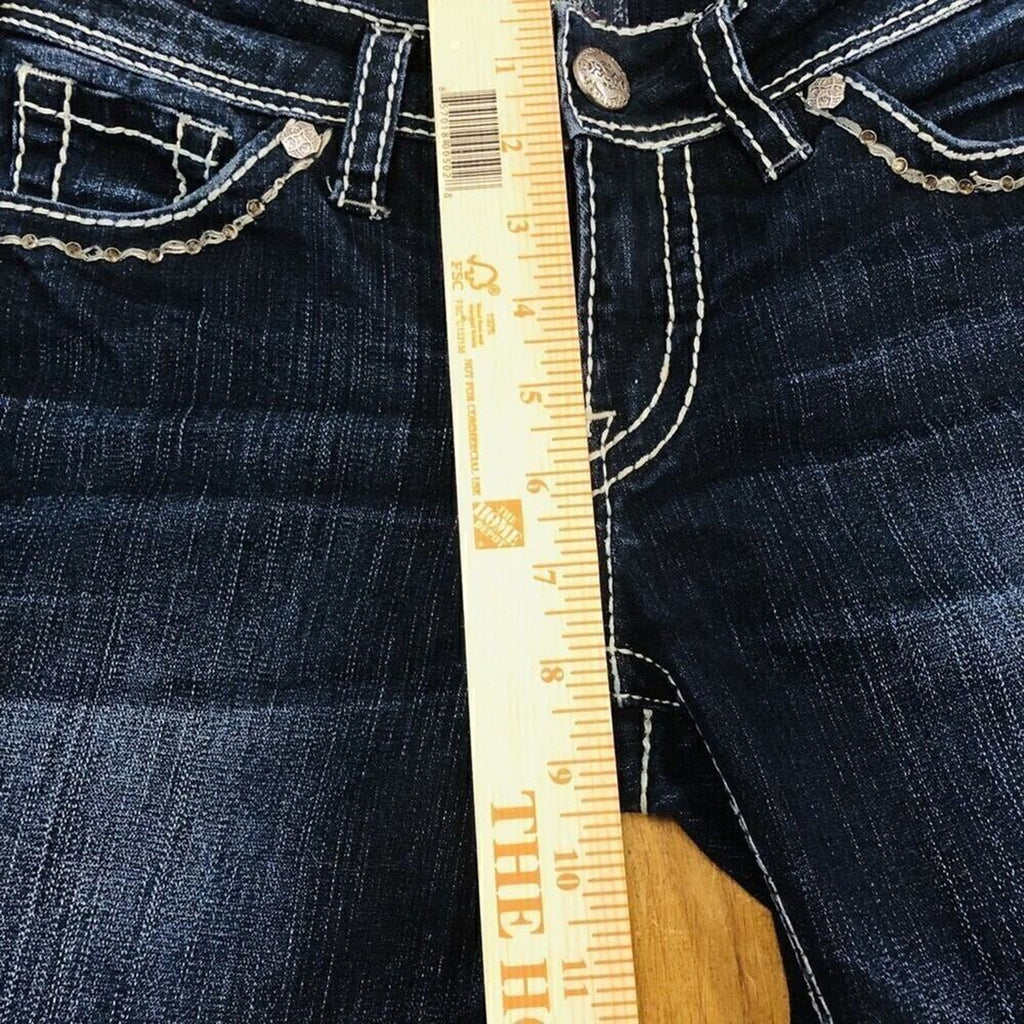 Silver Women's Jeans Size W26/L30 Medium Wash Denim Suki Flap Boot Cut #1083