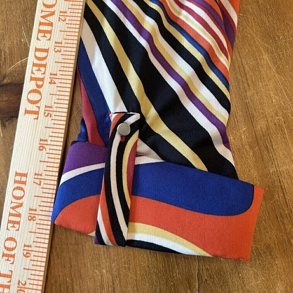 Cocomo Women’s High-Low Blouse | Artistic Pattern, Size M – 1118