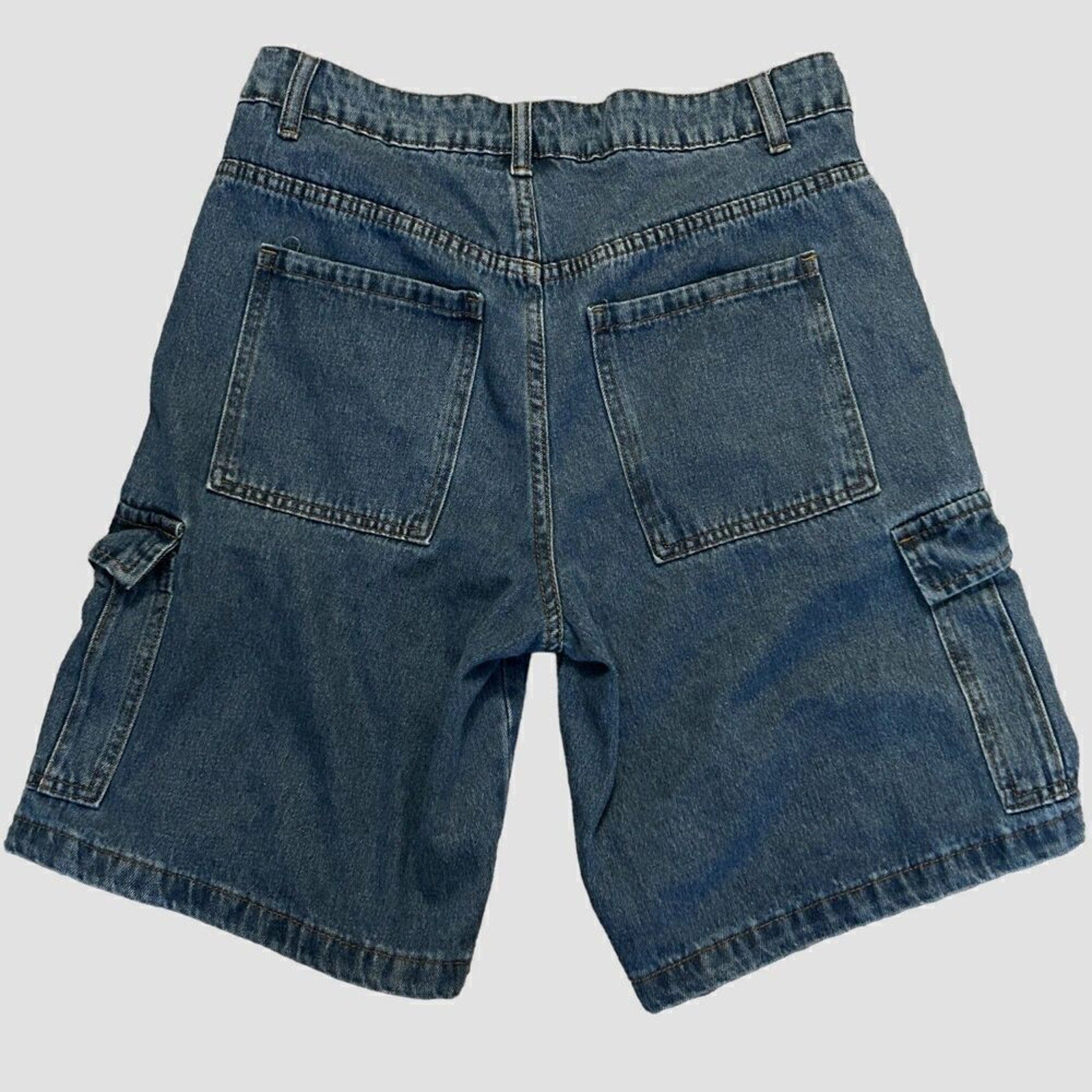 Jean Utility Shorts Size 36, 6 Pockets Unisex Relaxed Fit Legs Cargo