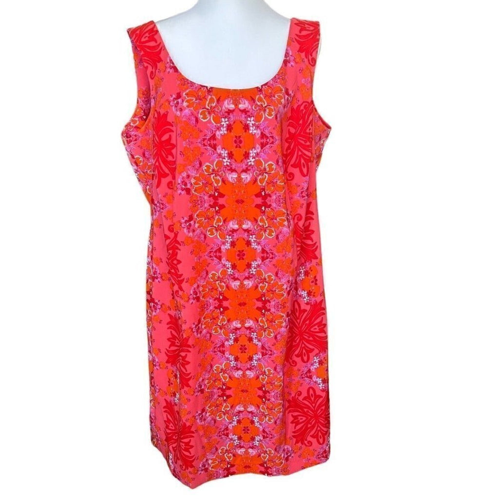 Danny and Nicole multicolor floral shift dress size 16W #H