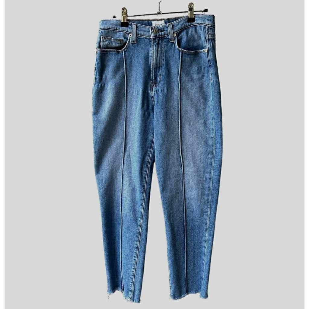 Hudson Jeans Women's Size 28 Cut Off High Rise Straight Leg Blue Jeans #J3-1575