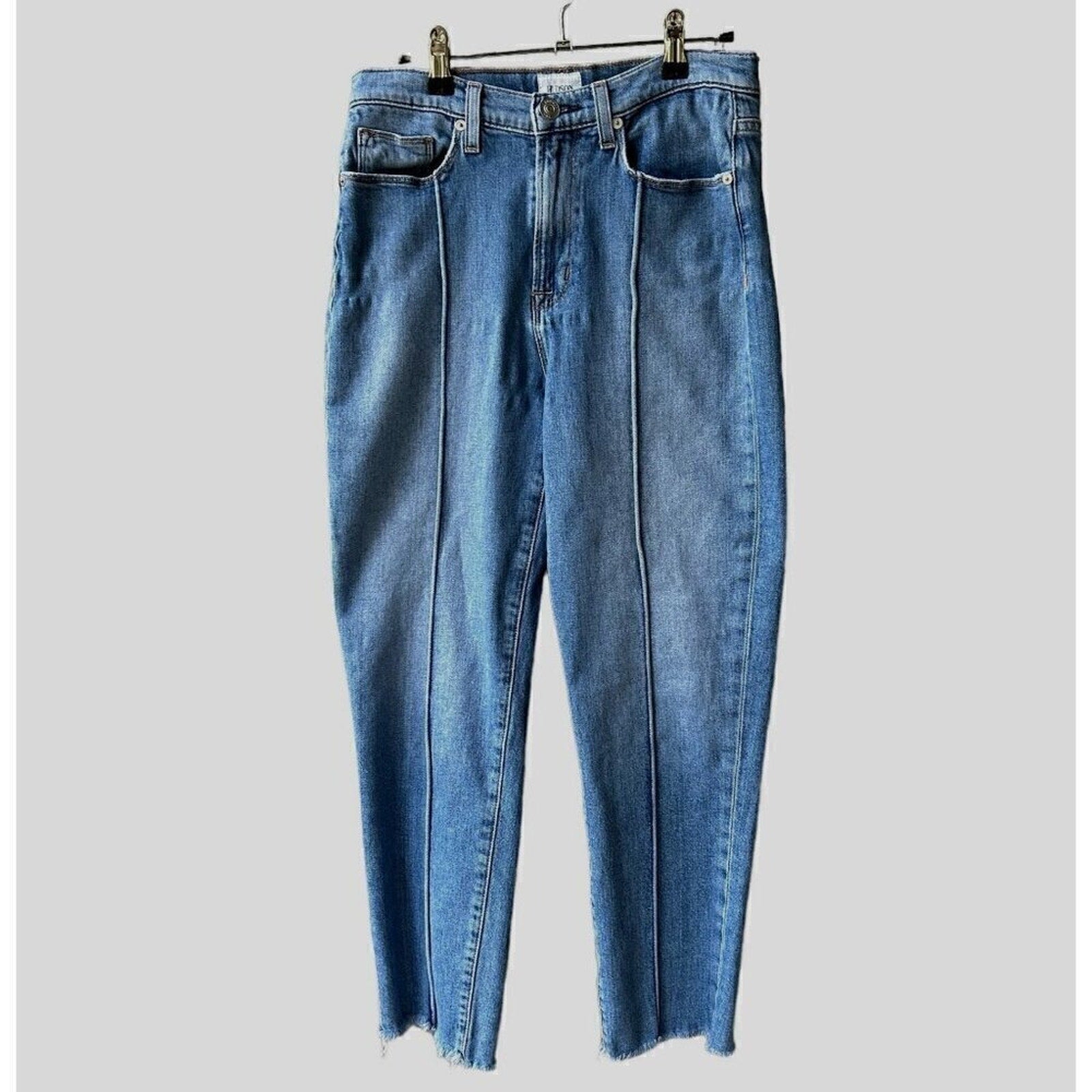 Hudson Jeans Women's Size 28 Cut Off High Rise Straight Leg Blue Jeans #J3-1575