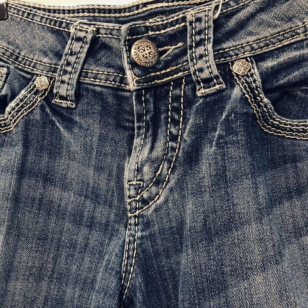 Silver Jeans 26 x 31 Suki Flap 17 Boot Bootcut Rhinestones Bling Woman’s Western