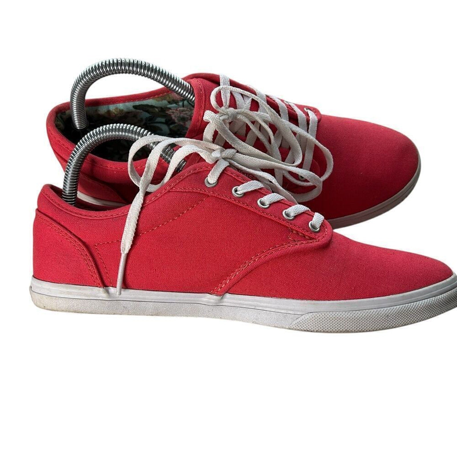 Vans Off The Wall Skate Shoes Light Red Lace Low Top Sneaker Sz. 9 (W)
