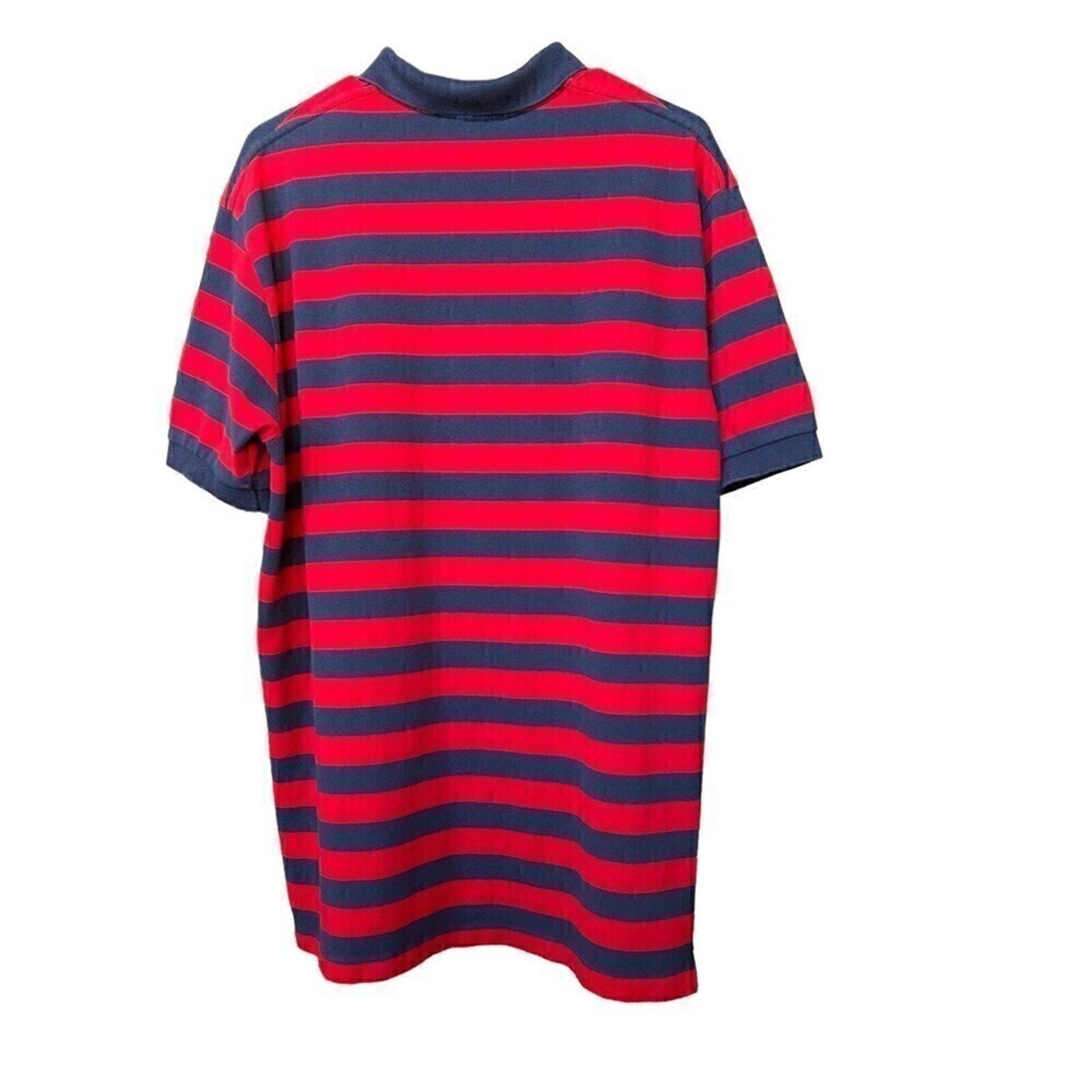Polo By Ralph Lauren Shirt Mens Size XL 100% Cotton Blue Red Striped #H1311