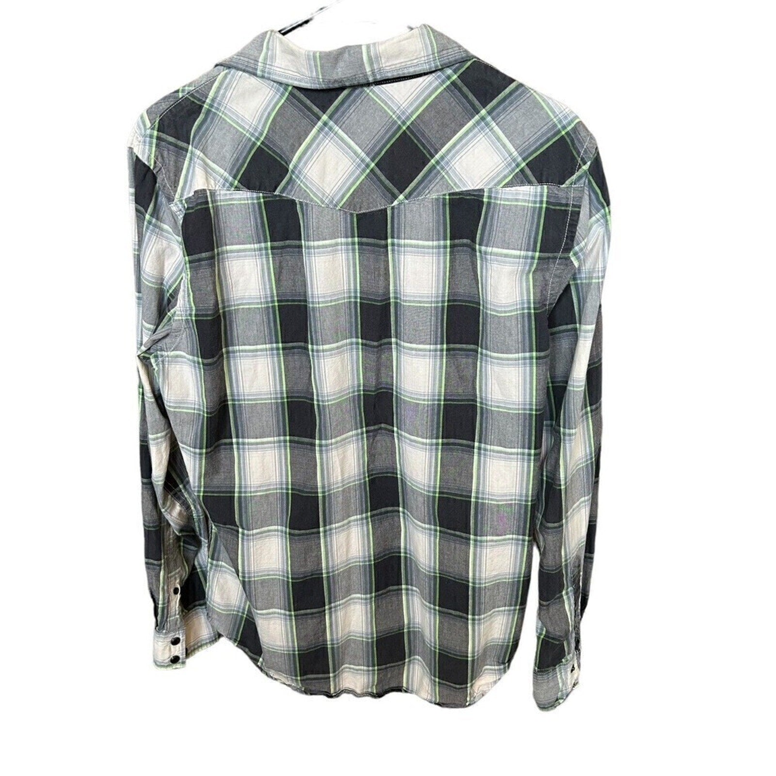 American Eagle Outfitters Plaid Vintage Snap-Fit Shirt – Men’s Size M, Long Sleeve #B-1130
