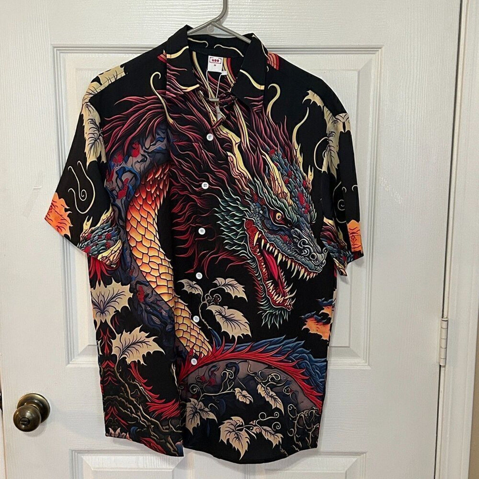 Alohadaddy Men’s Chinoiserie Dragon Shirt Size M – New with Tags #H-15