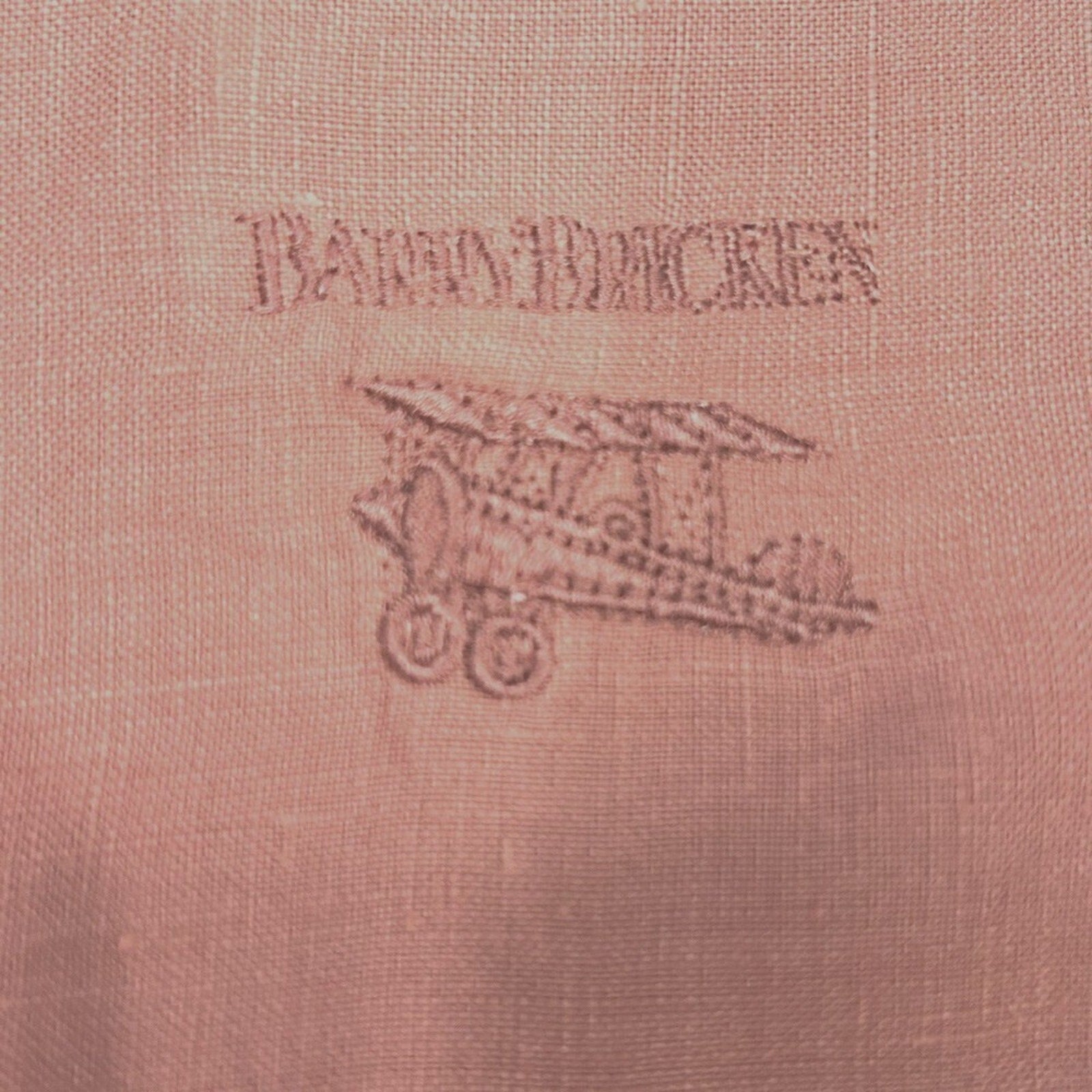 Barry Bricken Men's Short Sleeve Linen Shirt, Button Up Size Large Beachy #F1232