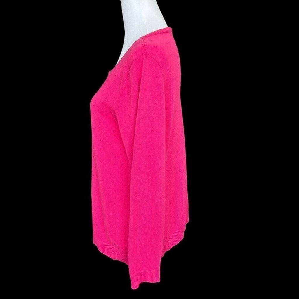 Talbots Women's Sweater, Size M, Pink Rose Bud Barbiecore, Barbie Fan #1289