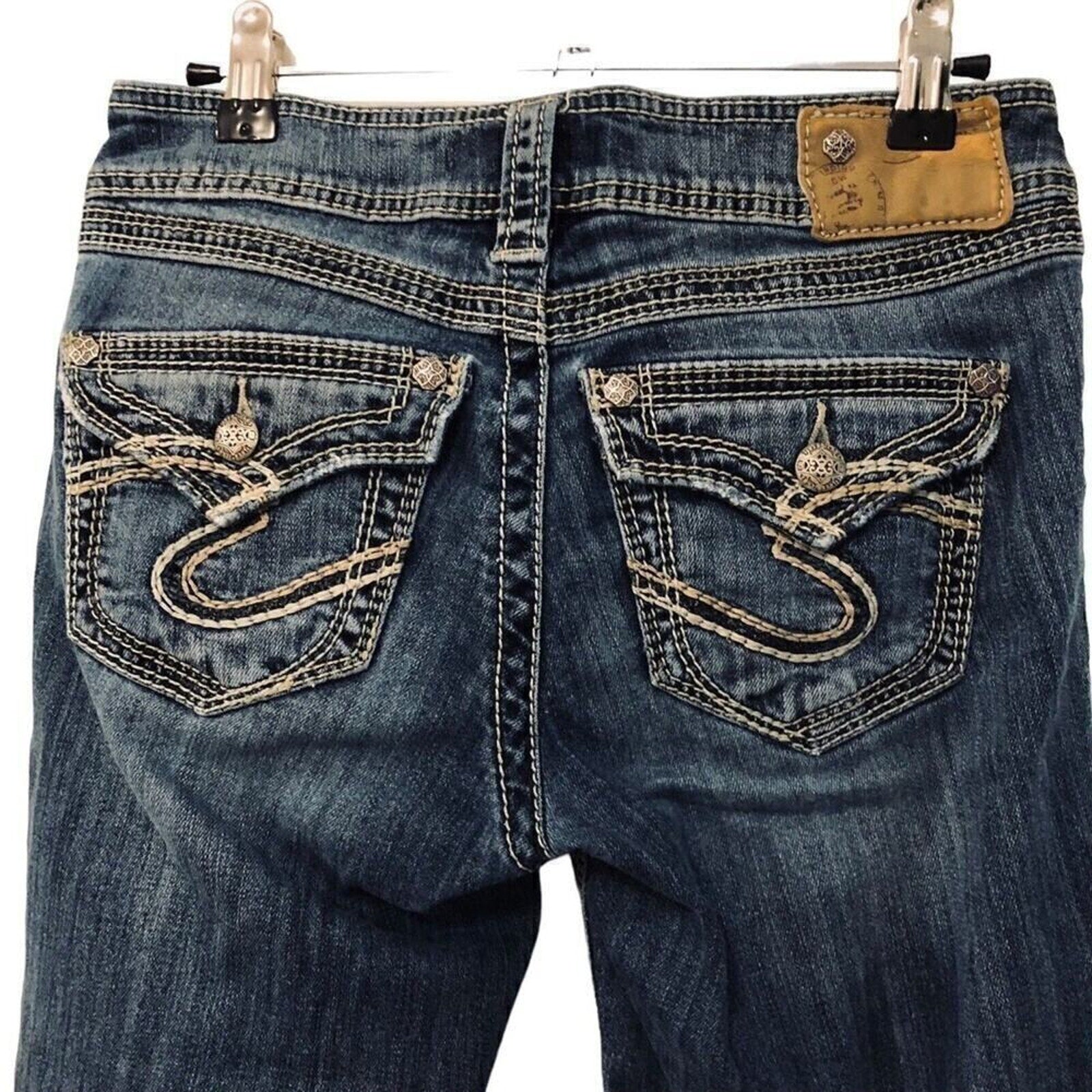 Silver Jeans 26 x 31 Suki Flap 17 Boot Bootcut Rhinestones Bling Woman’s Western