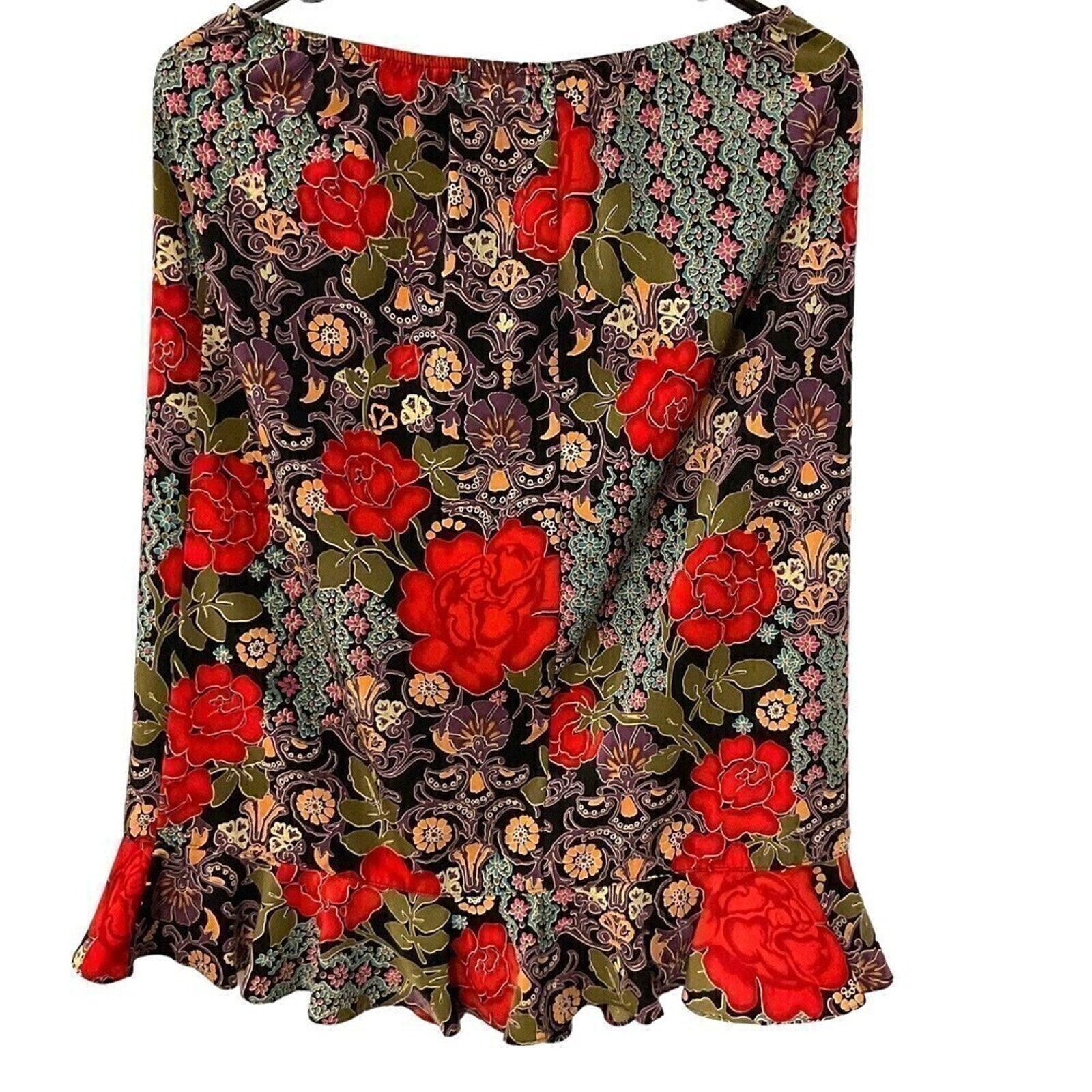 Toto N Ko Midi Skirt Woman's Floral Multicolor Size (S) See Photos #1086