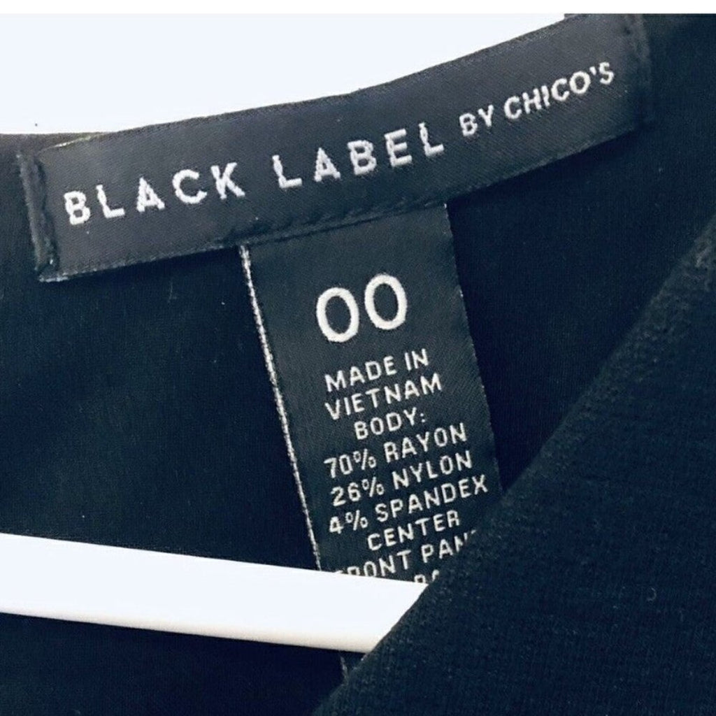 Black Label by Chico’s black and white dress size 00 (XS)
