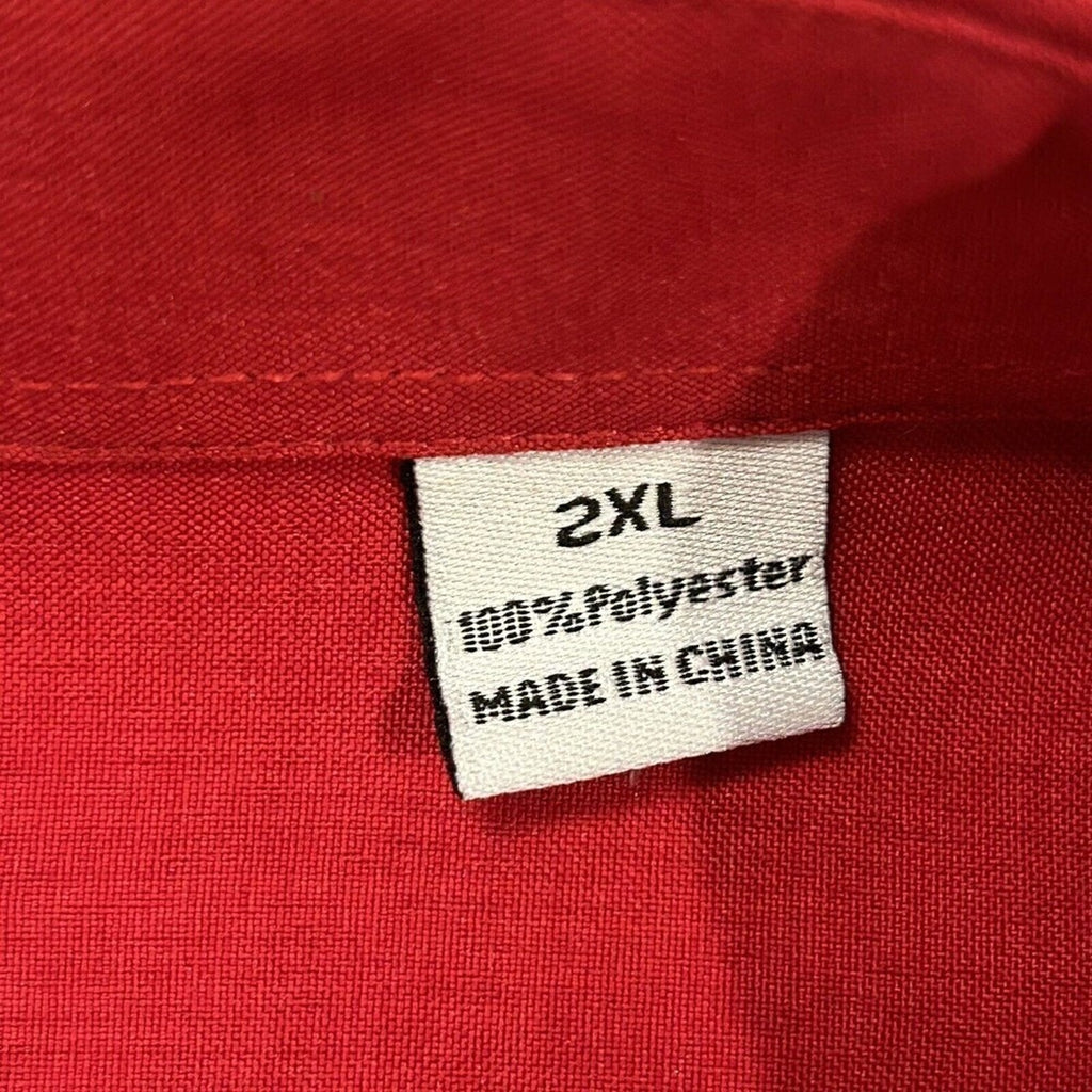 Chick-fil-A Button Up Shirt Men's oobe Red Size 2XL #F1243