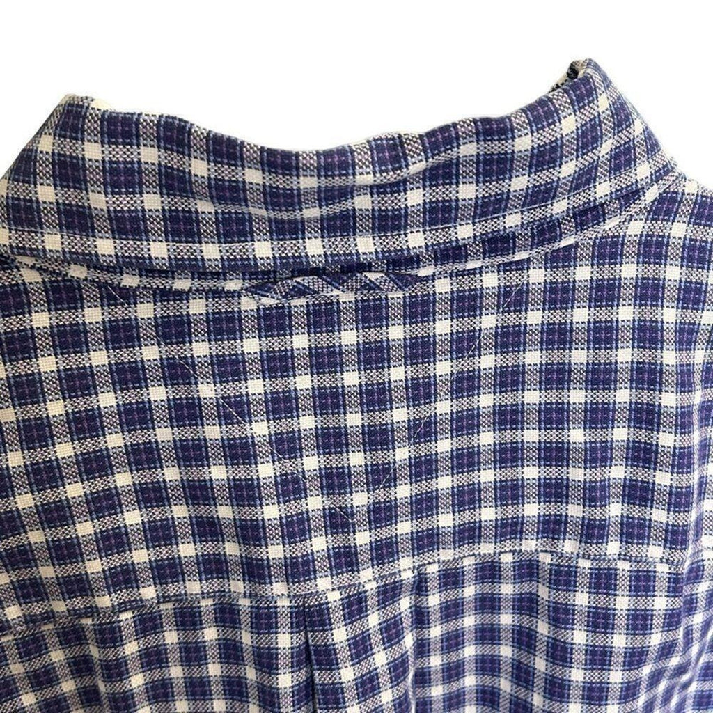 Tommy Hilfiger  Mens Shirt Size XL Blue White Button Up Long Sleeve Check #M1362