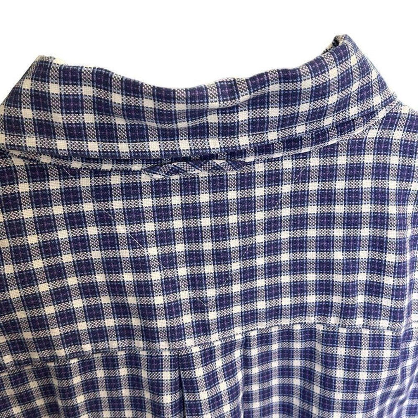 Tommy Hilfiger  Mens Shirt Size XL Blue White Button Up Long Sleeve Check #M1362