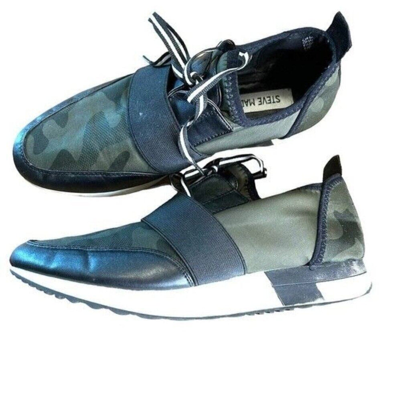 Steve Madden Sneakers Womens Army Green & Black Camo O'Hara Sz. 7.5 #S5